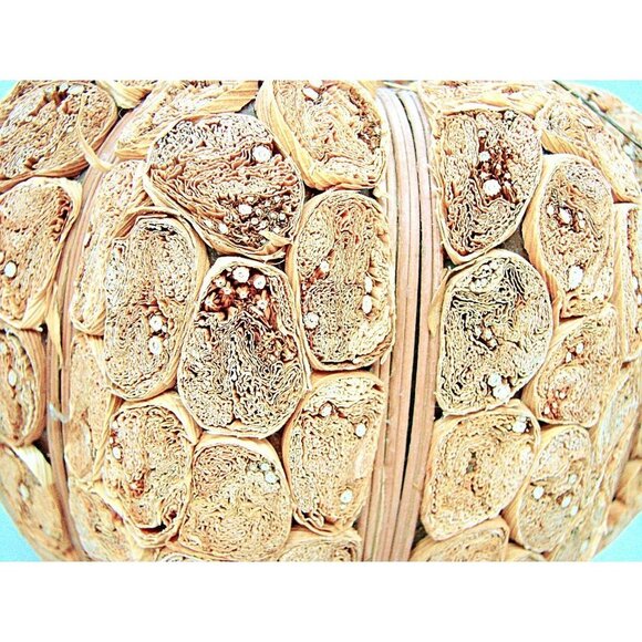 Set of 2 Pumpkins Fall Holiday Halloween Decor Decorations 10" & 8" Paper Seeds - Picture 8 of 10